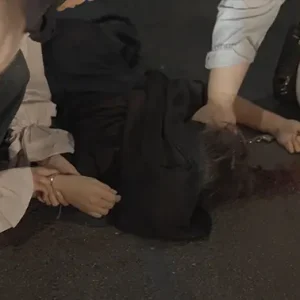صحنه تصادف در خیابان